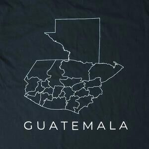 Next Level Apparel Guatemala Map Outline Black Short Sleeve Tee Men's Medium